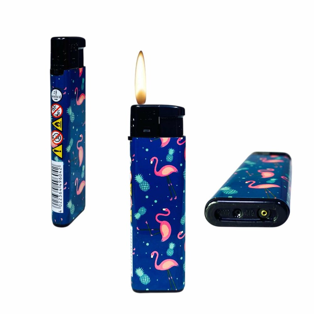 Flamingo Lighter &ndash; 50 Pieces Refillable &amp; Adjustable Lighters