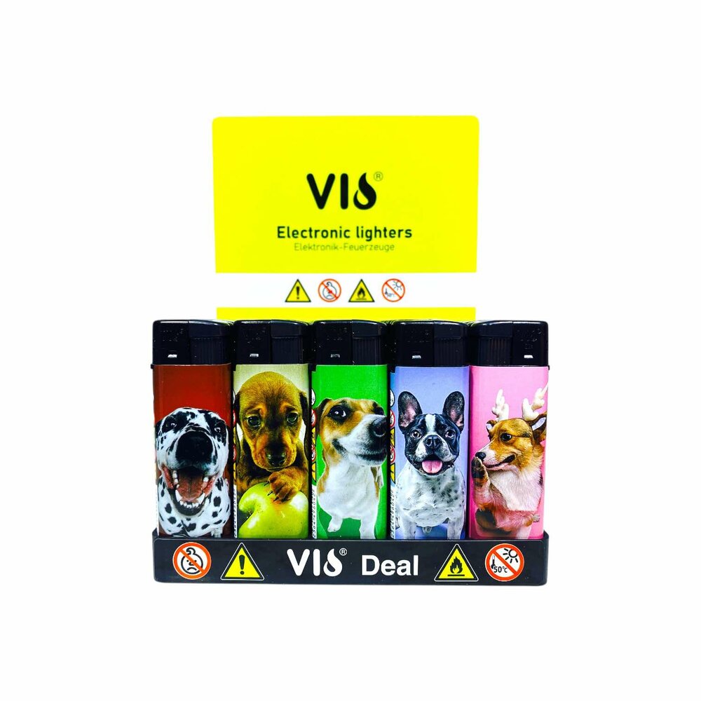 Lighters - with dog print - Refillable &amp; Adjustable - 50 pieces