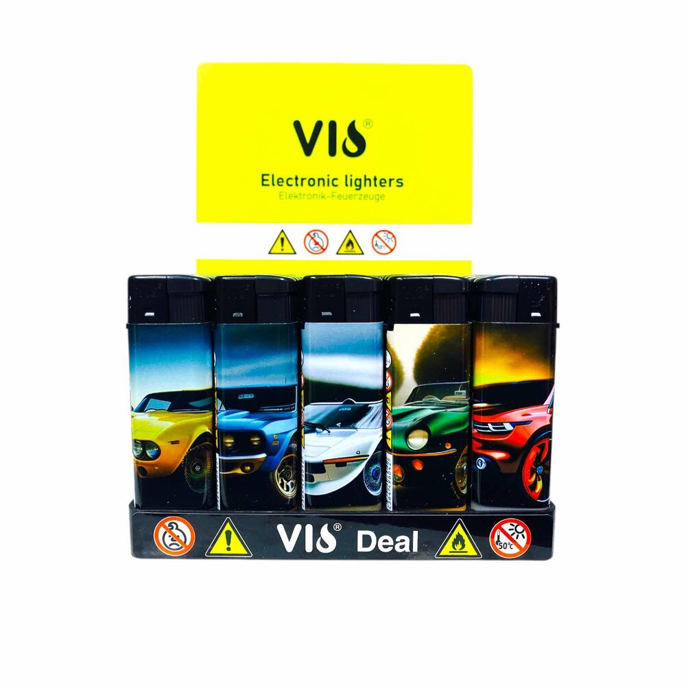 Aanstekers  50 stuks - navulbaar - Klassieke sportauto's