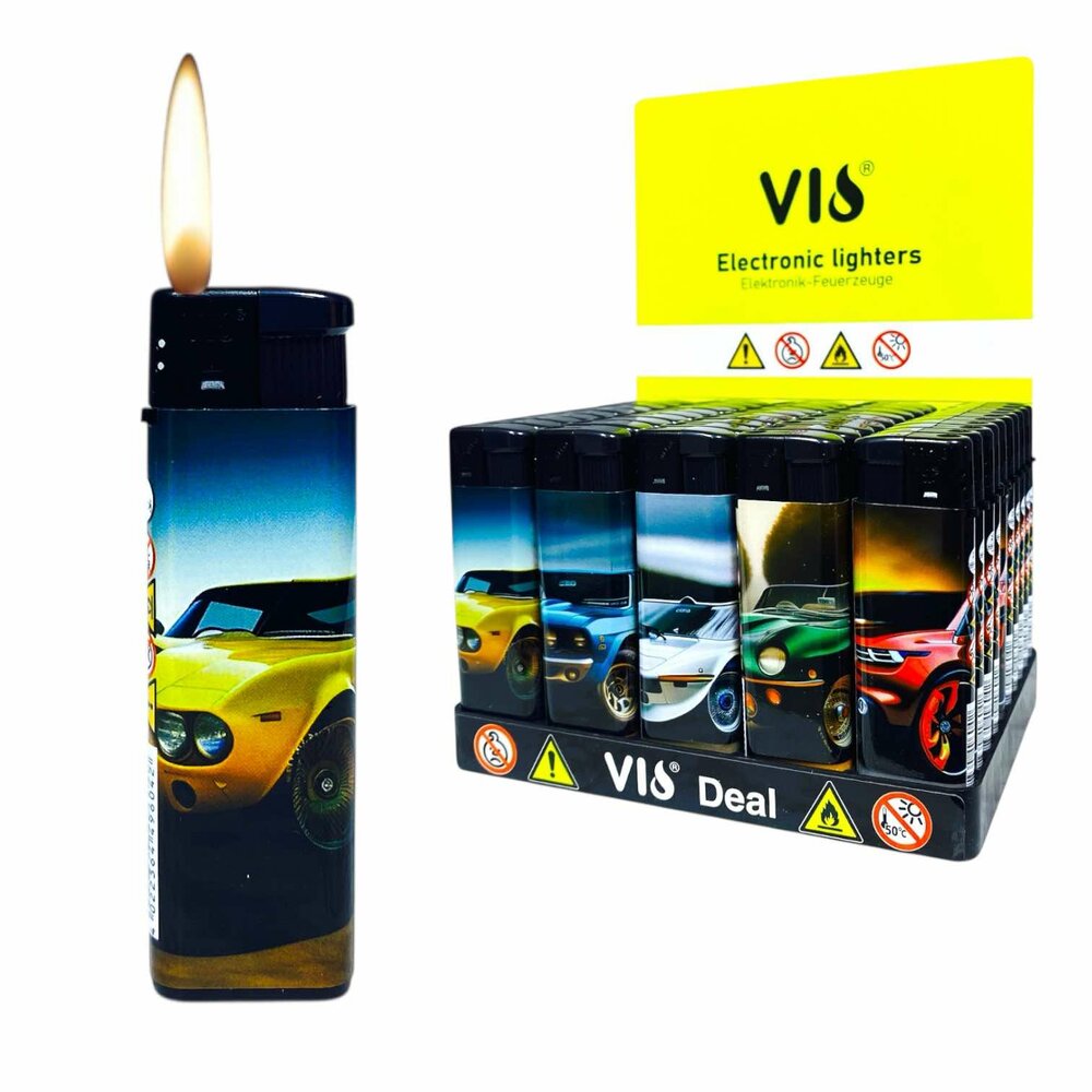 Aanstekers  50 stuks - navulbaar - Klassieke sportauto's
