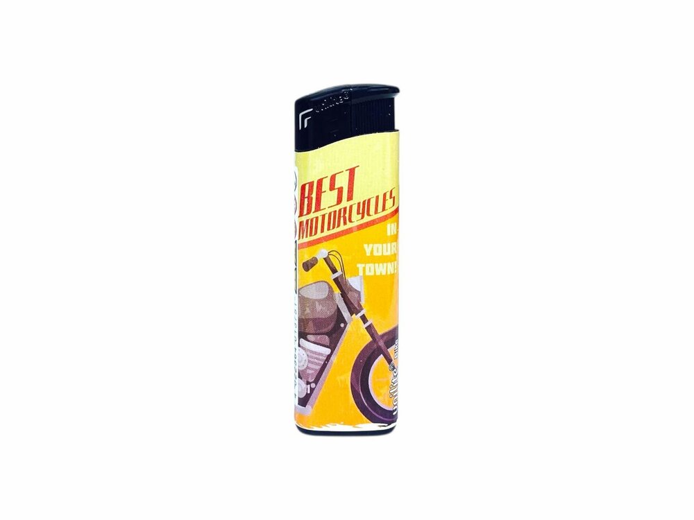 Aanstekers - klik - Navulbare Fix Flame  - 50 stuks per tray Unilite Rock-'n-roll Print