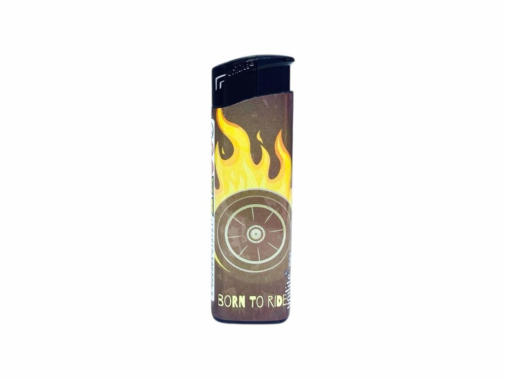 Aanstekers - klik - Navulbare Fix Flame  - 50 stuks per tray Unilite Rock-'n-roll Print