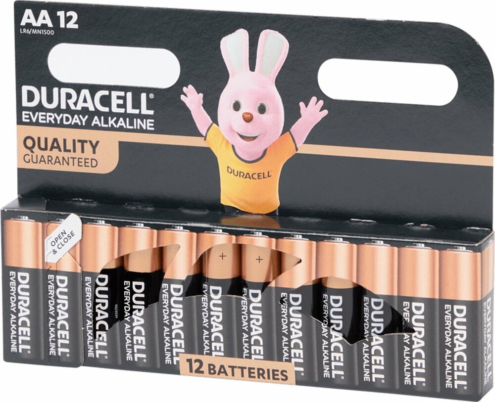 Duracell Plus Alkaline AA batterijen &ndash; pak 12 stuks