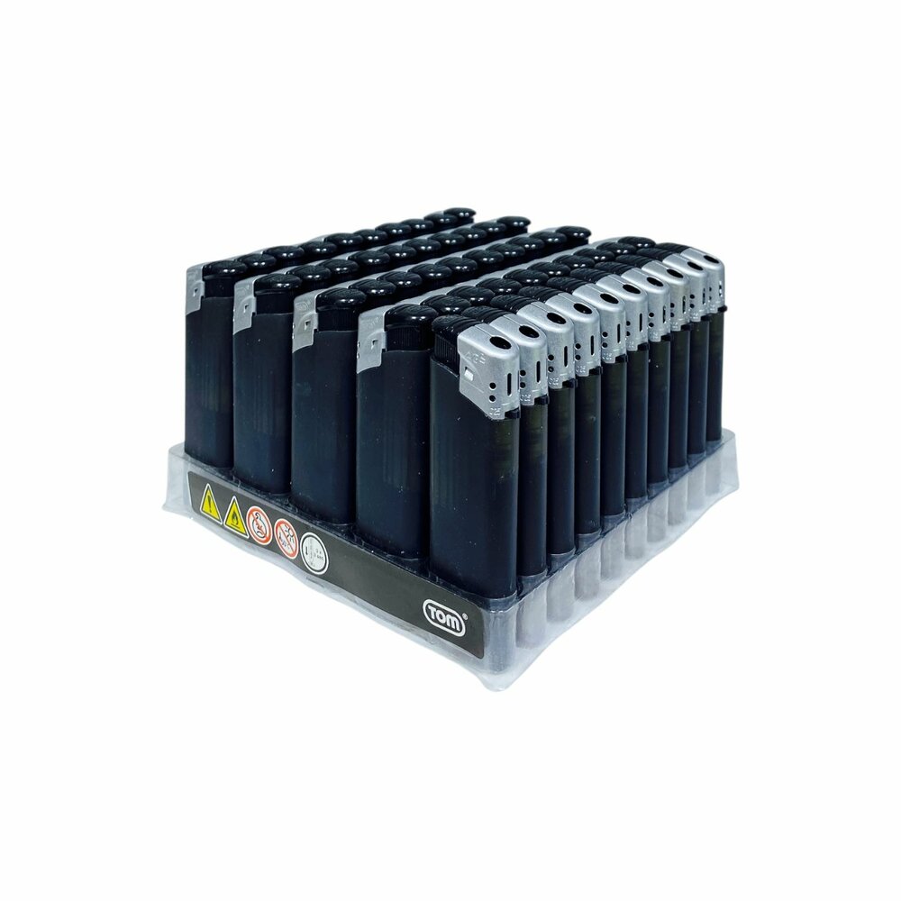 Printable Lighters - Black Transparent 50 pieces - Adjustable &amp; refillable