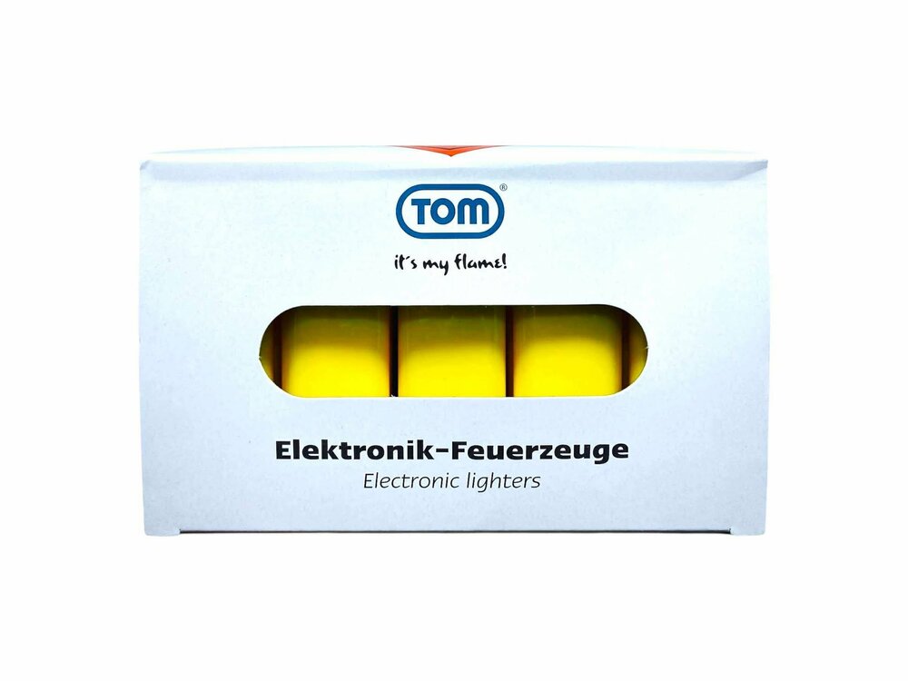 Geel Bedrukbare Aansteker blanco - 50 stuks &ndash; kliksysteem - TOM&reg;