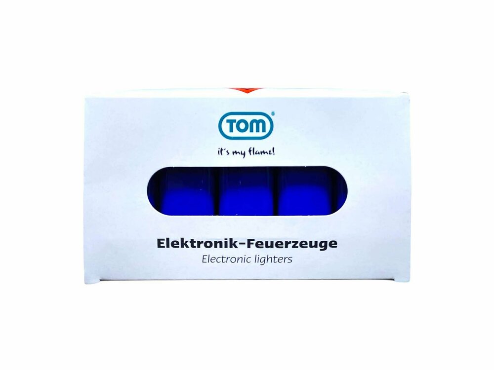 Blauw Bedrukbare Aansteker blanco - 50 stuks &ndash; kliksysteem - TOM&reg;