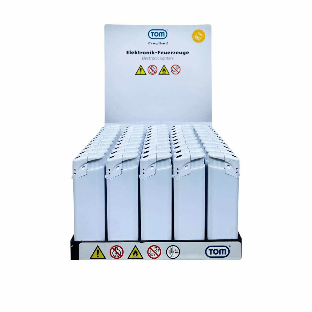 White Printable Lighter Blank - Pack of 50 - Click System - TOM&reg;