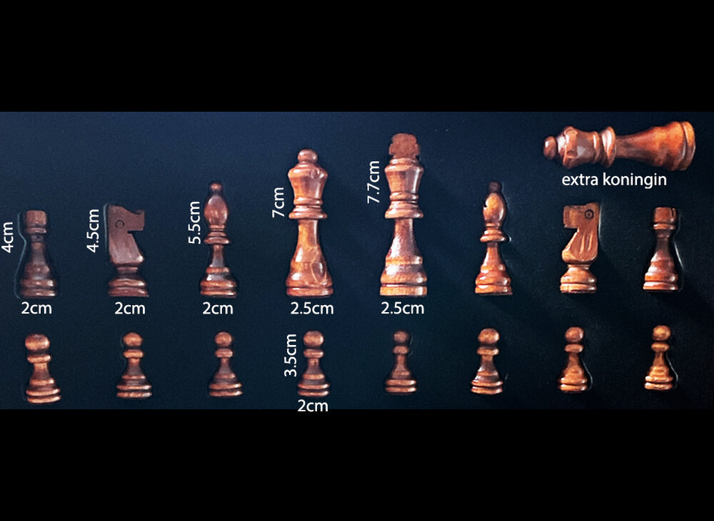 Chess - Professionele Magnetische houten schaakbord 38cm - opvouwbaar