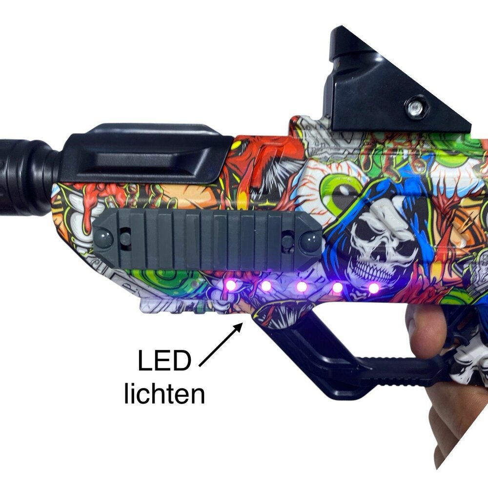 Shooting Elite Gelblaster - HUNTER- LED LIGHT - compleet set  + pijlen - 5000 balletjes - oplaadbaar - 42.5 CM
