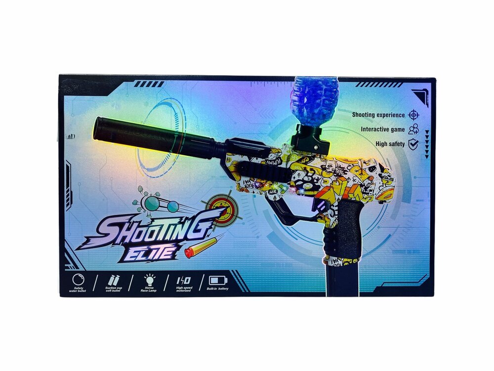 Shooting Elite Gelblaster 2in1 - HUNTER- LED LIGHT - gelballetjes + pijlen - 5000 balletjes - Oplaadbaar - 42.5 CM