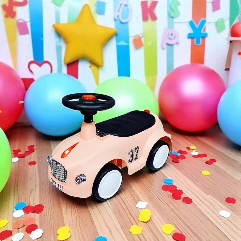 Loopauto met toeter en lichtjes 60 CM - vanaf 12 maanden