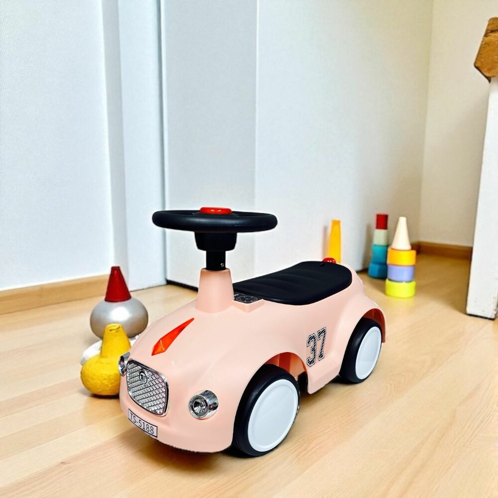 Loopauto met toeter en lichtjes 60 CM - vanaf 12 maanden