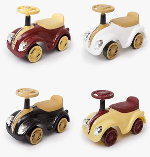 Classic Luxury Retro Car - Loopauto 55CM - Wit - muziek &amp; lichtjes
