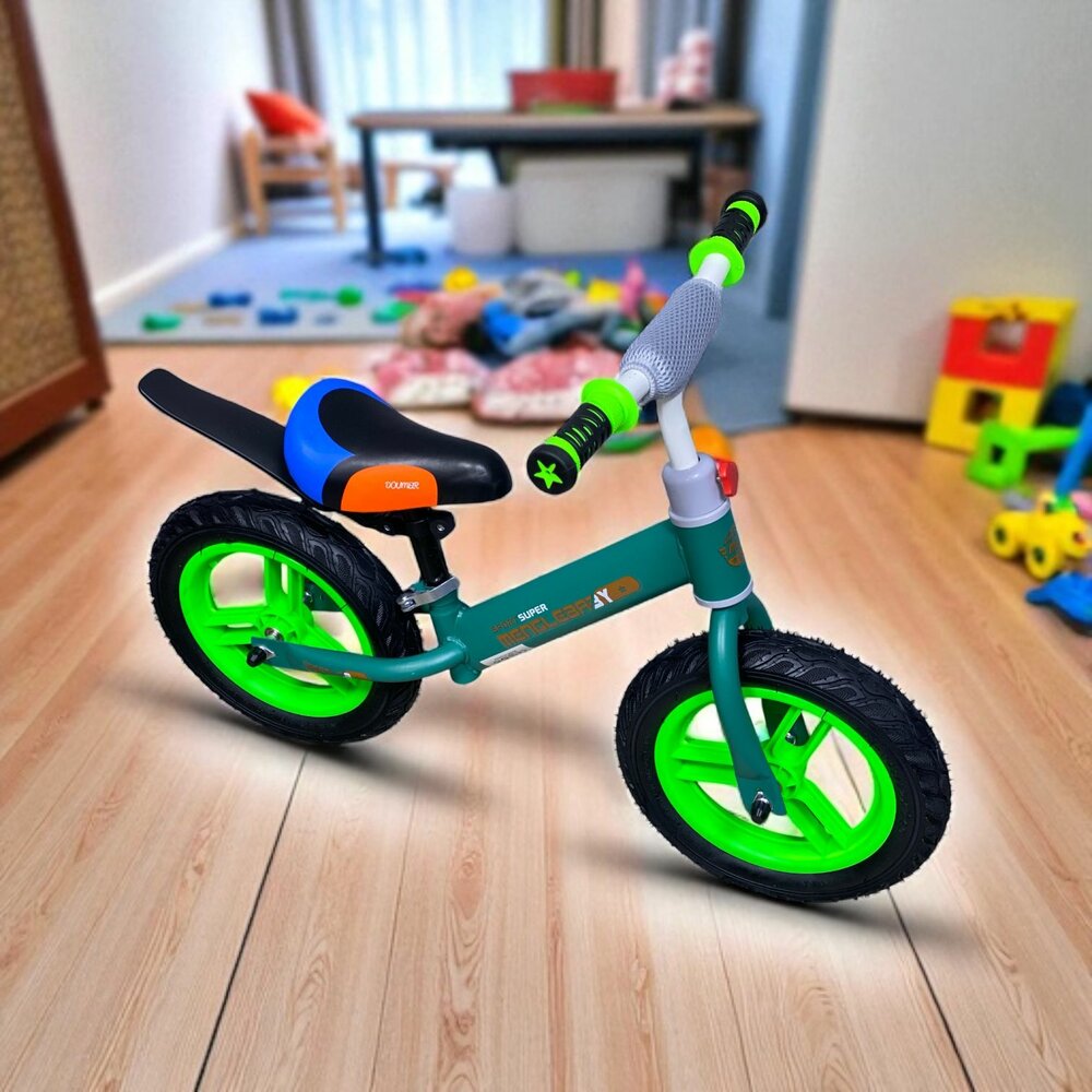 Mengle Baby - Kinderloopfiets 80 cm - Oranje - rubber banden - vanaf 1 jaar