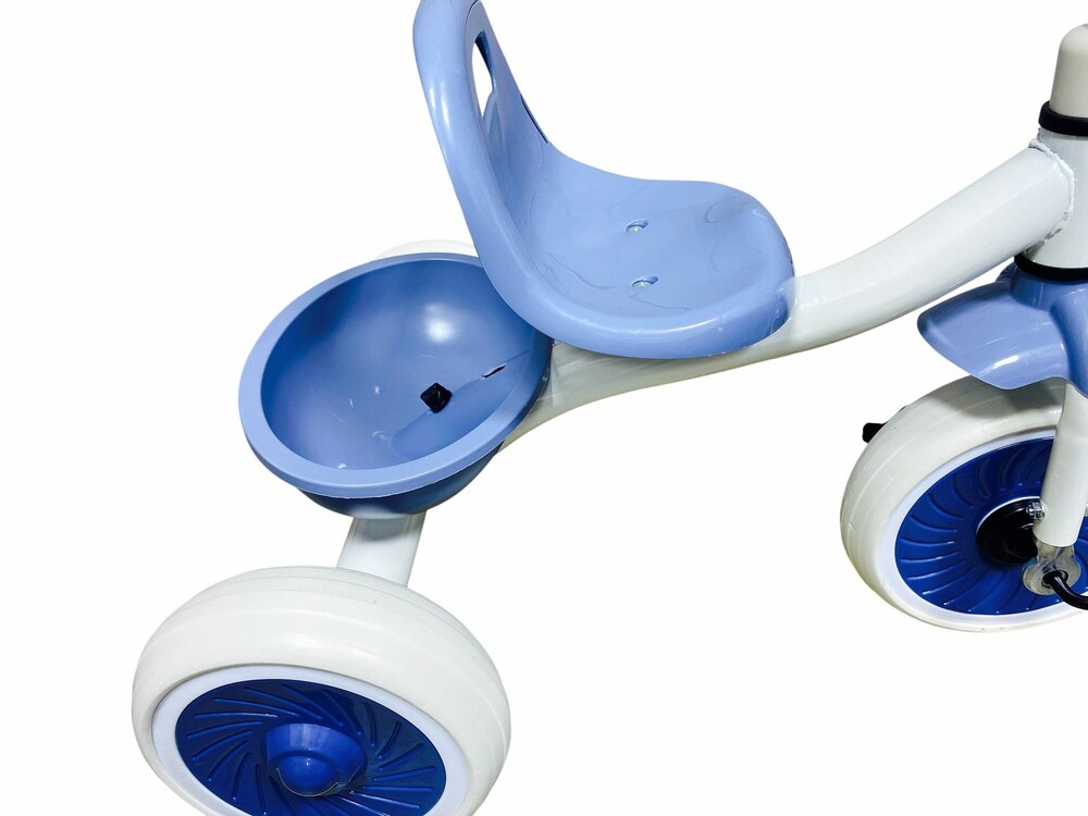 Driewieler kinderfiets - blauw - met pedalen - licht&amp;geluid 63CM