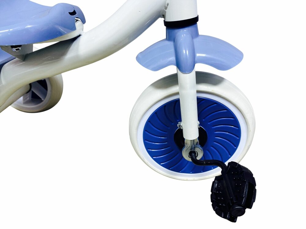 Driewieler kinderfiets - blauw - met pedalen - licht&amp;geluid 63CM