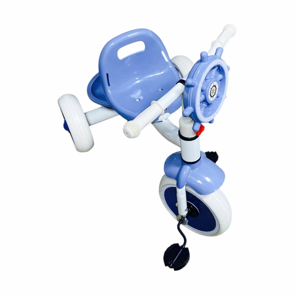 Driewieler kinderfiets - blauw - met pedalen - licht&amp;geluid 63CM