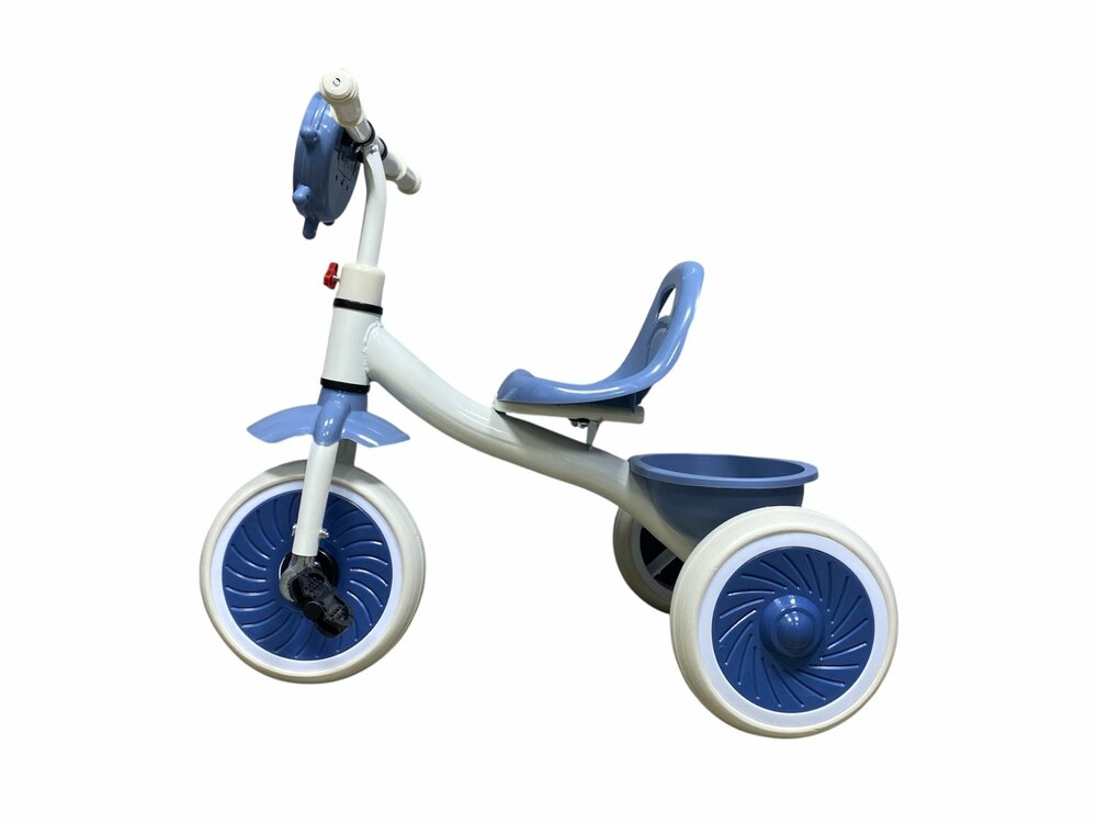 Driewieler kinderfiets - blauw - met pedalen - licht&amp;geluid 63CM