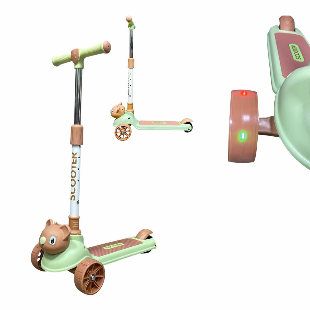 Koala Kinderstep met 3 wielen - opvouwbaar - Kantelstep - Met Licht &amp; Muziek