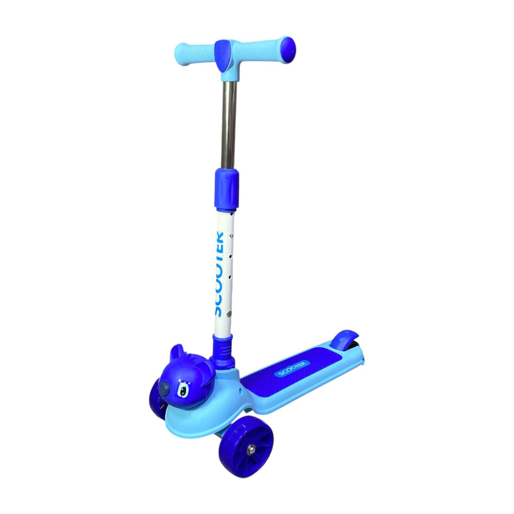 Koala Kinderstep 3 wielen blauw - opvouwbaar - Kantelstep - Met Licht &amp; Muziek