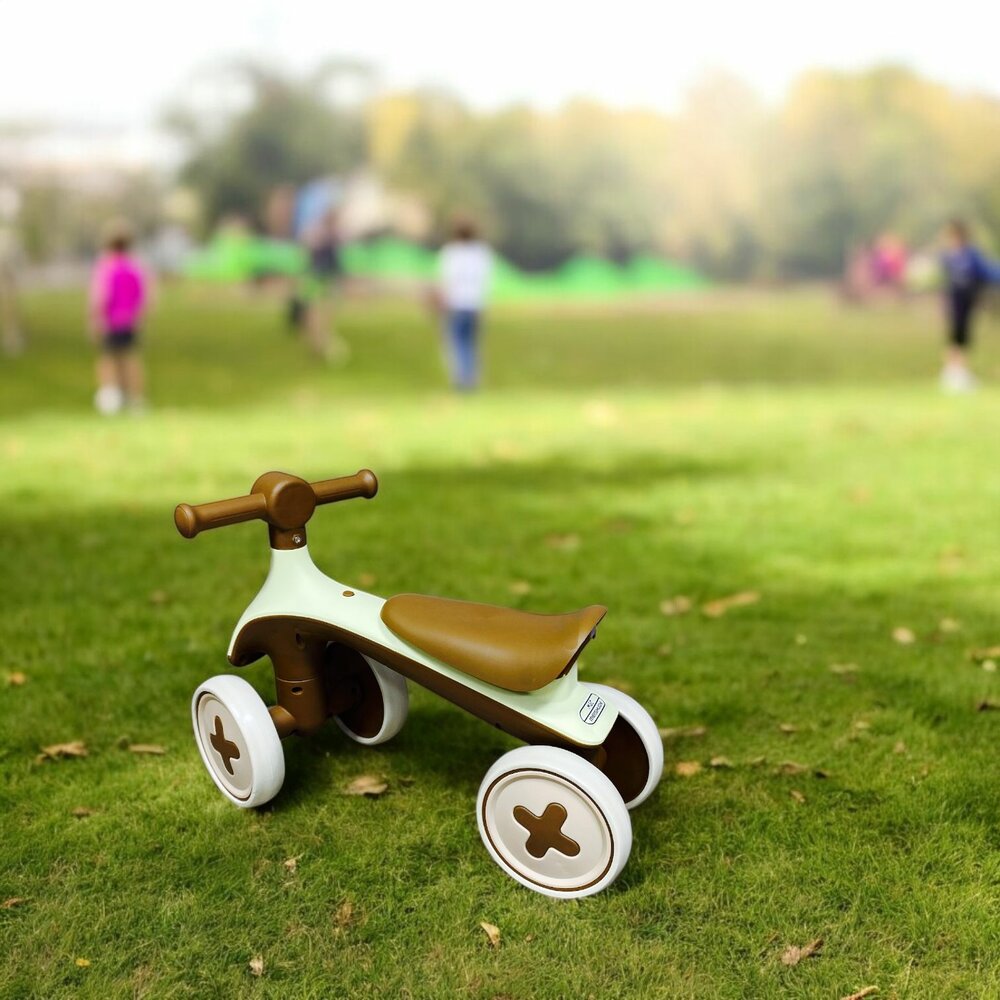 4-Wheel Magic loopfiets - 55CM - bruin - Muziek &amp; Lichtjes
