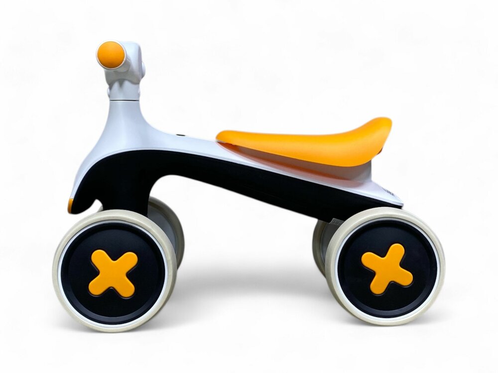 4-Wheel Magic loopfiets - 55CM - oranje - Muziek &amp; Lichtjes