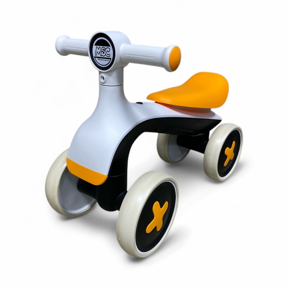 4-Wheel Magic loopfiets - 55CM - oranje - Muziek &amp; Lichtjes