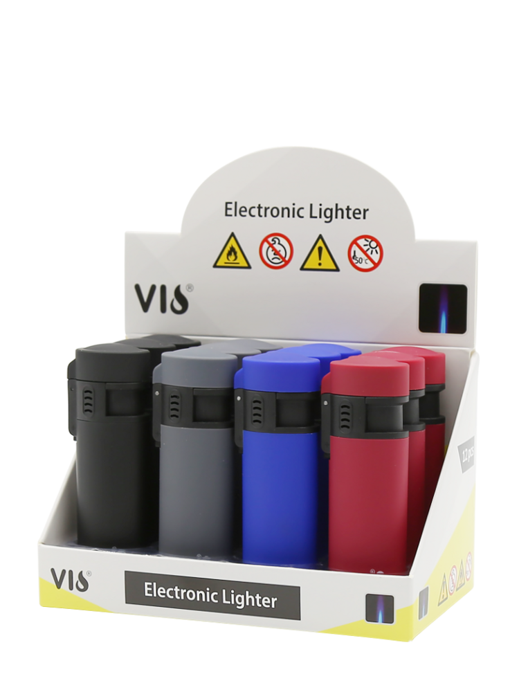 VIO&reg; Turbo Wind Aanstekers - 12 stuks - Navulbaar &amp; Verstelbare Jet Flame - Krachtige branders