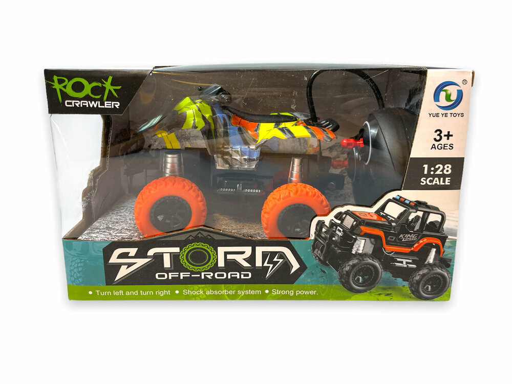 RC Politie Quad - Afstand bestuurbare Rock Crawler - Speelgoed Quad 1:28 - Storm Off-Road Quad