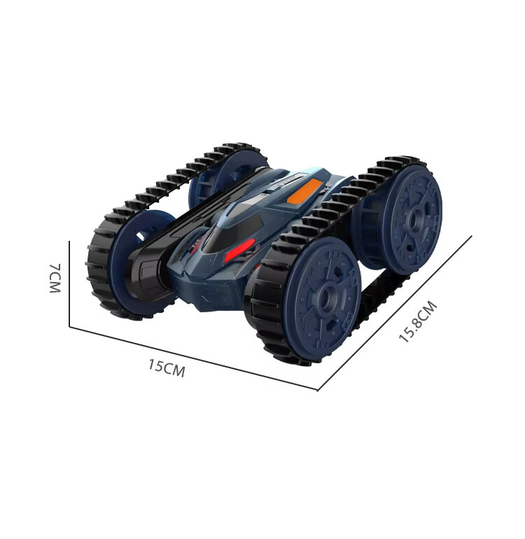 RC Stunt Car &ndash; Dubbelzijdig Rijden -2-in-1 - auto met wielen en rupsbanden - 2.4GHZ - Oplaadbaar - 6-Kanaals