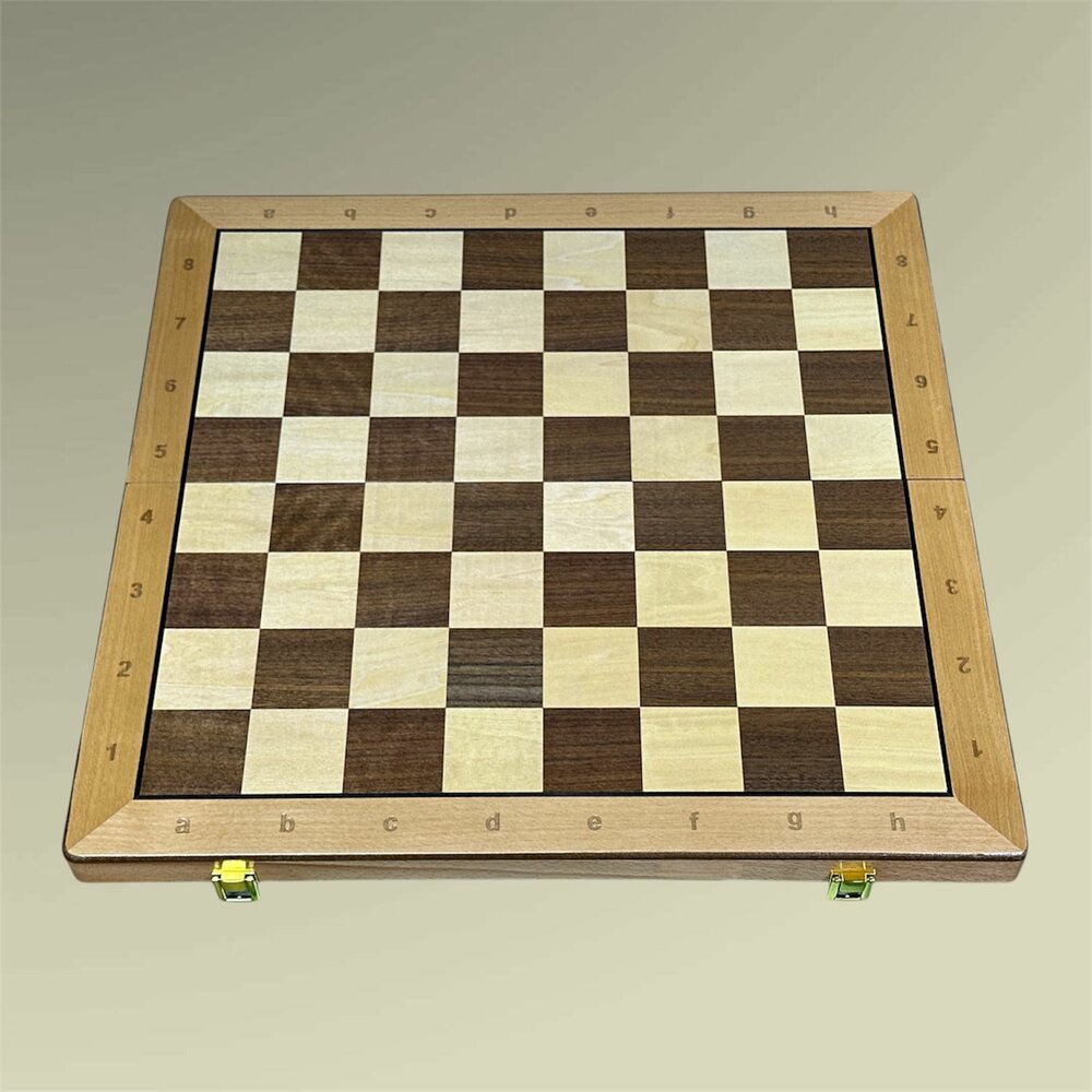 Houten Chess &amp; Dammen 2-in-1 - 52x52 cm - schaak set 