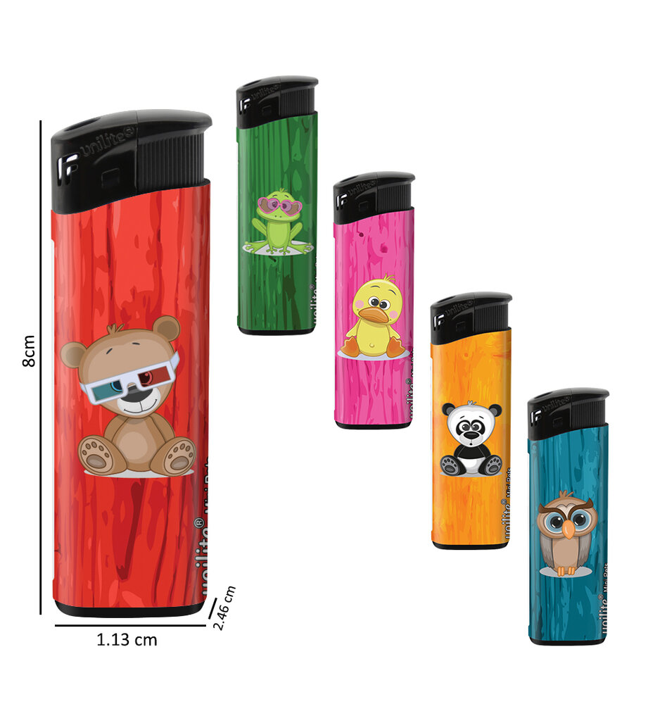 Aanstekers - Mini Pets - 50 stuks - Unilite