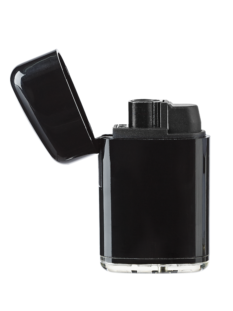 Unilite Storm Lighter &ndash; Piano Black - Pack of 4 gas lighters