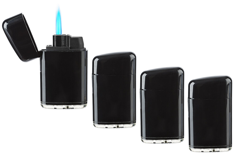 Unilite Storm Lighter &ndash; Piano Black - 20 pieces - Jet flame