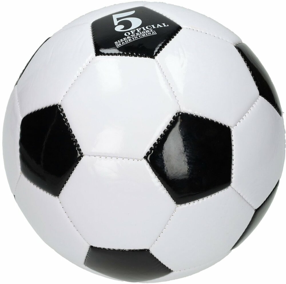 Football glossy size 5 black and white.