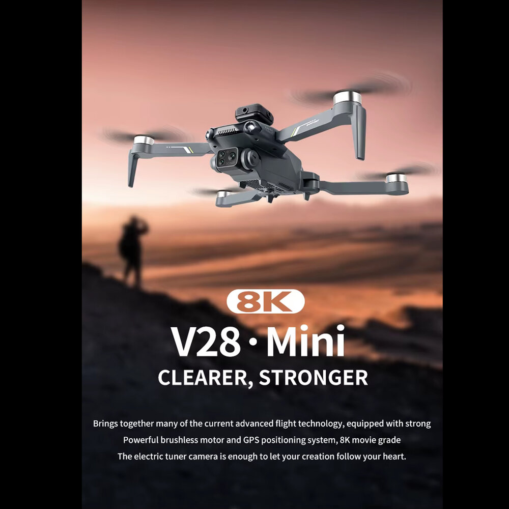 4DRC V28 Max Drone met Obstakeldetectie en HD Camera