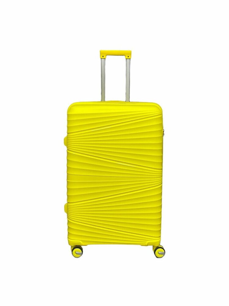 Grote maat Koffer - PP Reiskoffer met Cijferslot - Geel - Siliconen - 106L - 75 cm