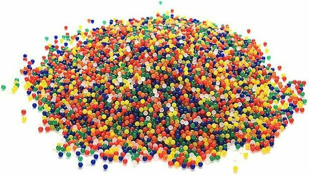 Gel balletjes fles 60.000 stuks ( 300g ) ballen water balletjes 7-8mm wit doorzichtig
