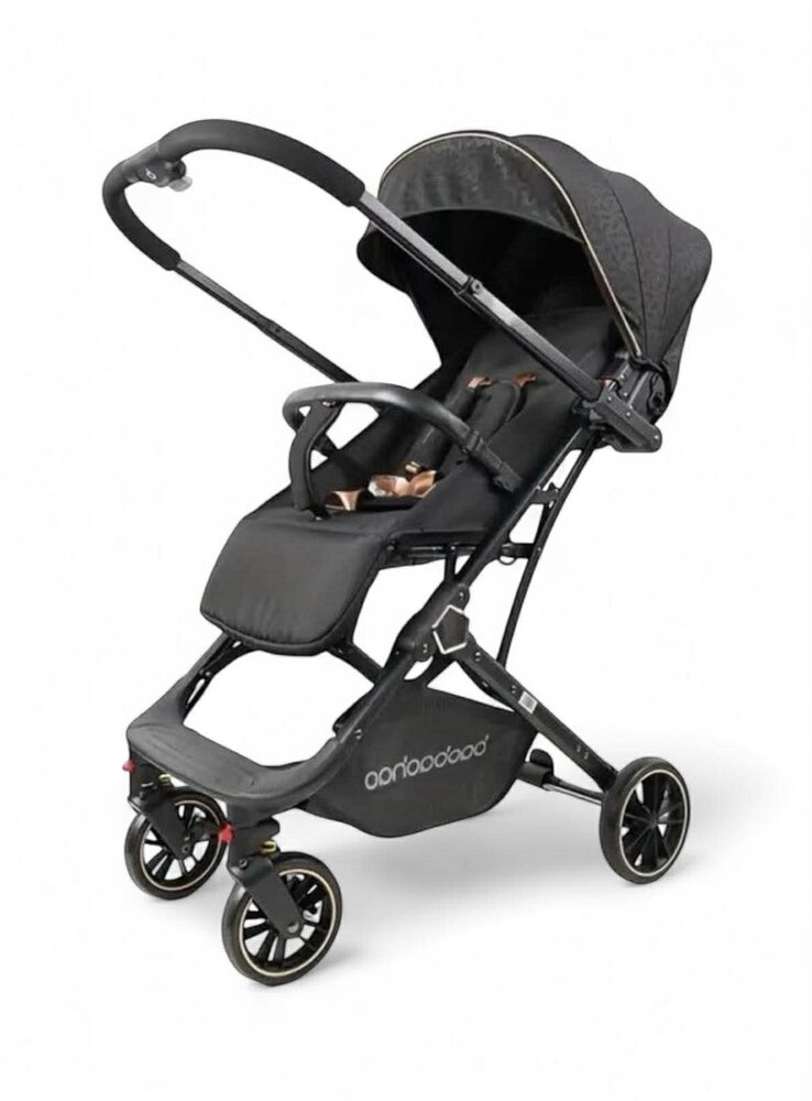 Kinderwagen Baobaohao Y8 Buggy &ndash; Luxe, Lichtgewicht &amp; Inklapbare voor 0-3 Jaar Zwart