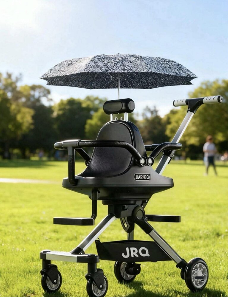 Dubbele Kinderwagen met Parasol &ndash; Lichtgewicht &ndash; Opvouwbaar &ndash; Aluminium Frame &ndash; Met Rem &amp; Demping - Voor 6 Maanden tot 4 Jaar