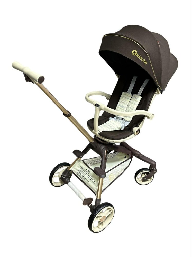 Kinderwagen Kxiaohe  K3 Buggy - Luxe, Lichtgewicht &amp; Inklapbare voor 0-3 Jaar brown - beige
