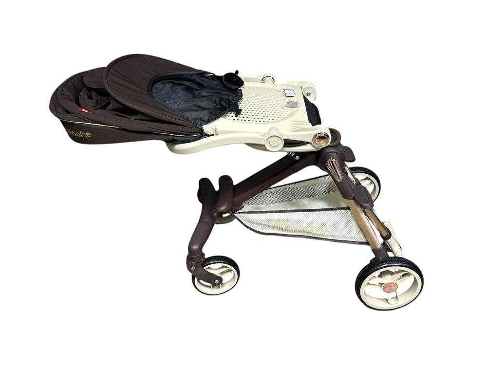 Kinderwagen Kxiaohe  K3 Buggy - Luxe, Lichtgewicht &amp; Inklapbare voor 0-3 Jaar brown - beige