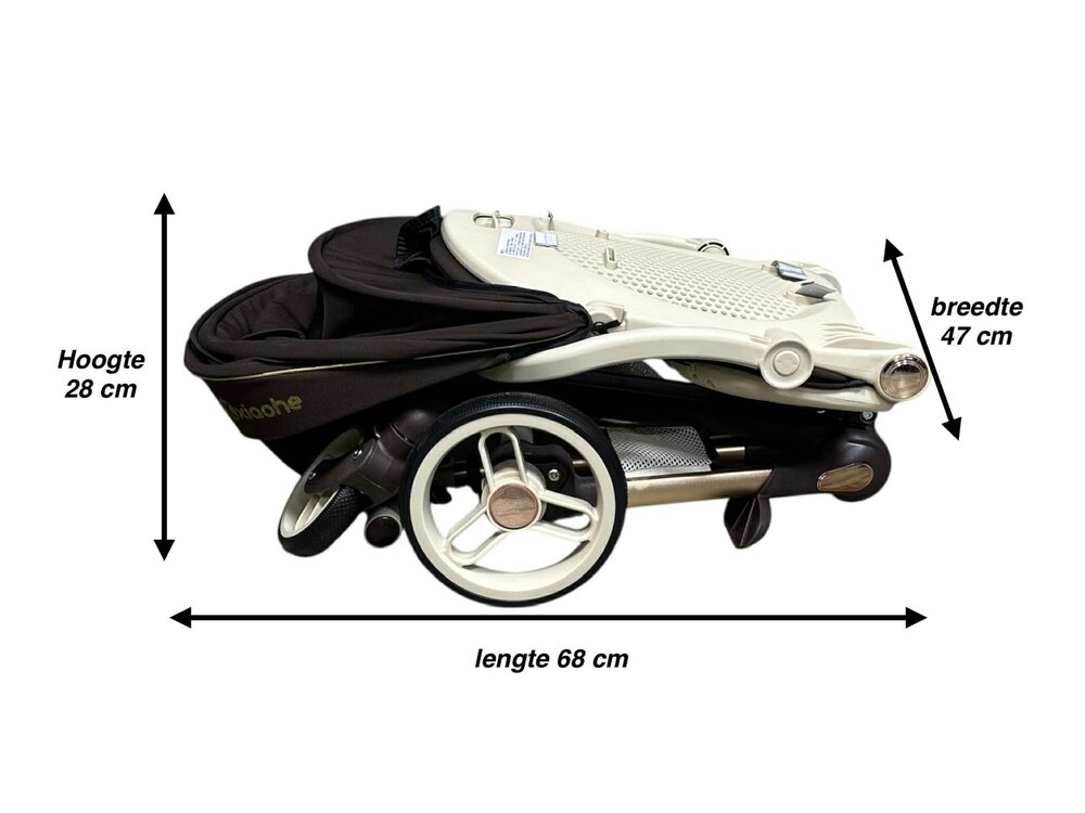 Kinderwagen Kxiaohe  K3 Buggy - Luxe, Lichtgewicht &amp; Inklapbare voor 0-3 Jaar brown - beige