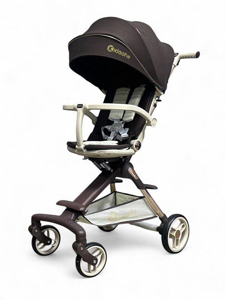 Kinderwagen Kxiaohe  K3 Buggy - Luxe, Lichtgewicht &amp; Inklapbare voor 0-3 Jaar brown - beige