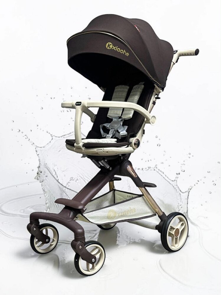 Kinderwagen Kxiaohe  K3 Buggy - Luxe, Lichtgewicht &amp; Inklapbare voor 0-3 Jaar brown - beige