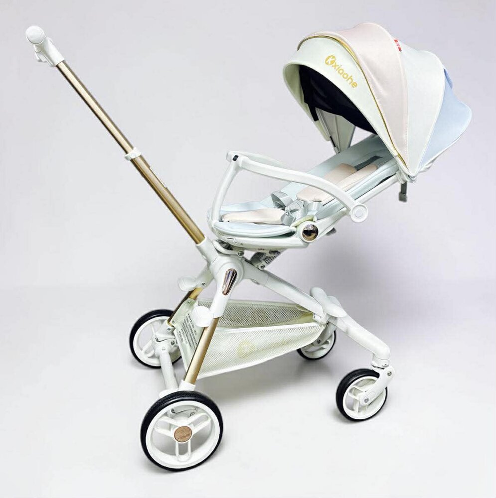 Kinderwagen Kxiaohe  K3 Buggy - Luxe, Lichtgewicht &amp; Inklapbare voor 6 maanden tot 4 Jaar - Wit blauw roze