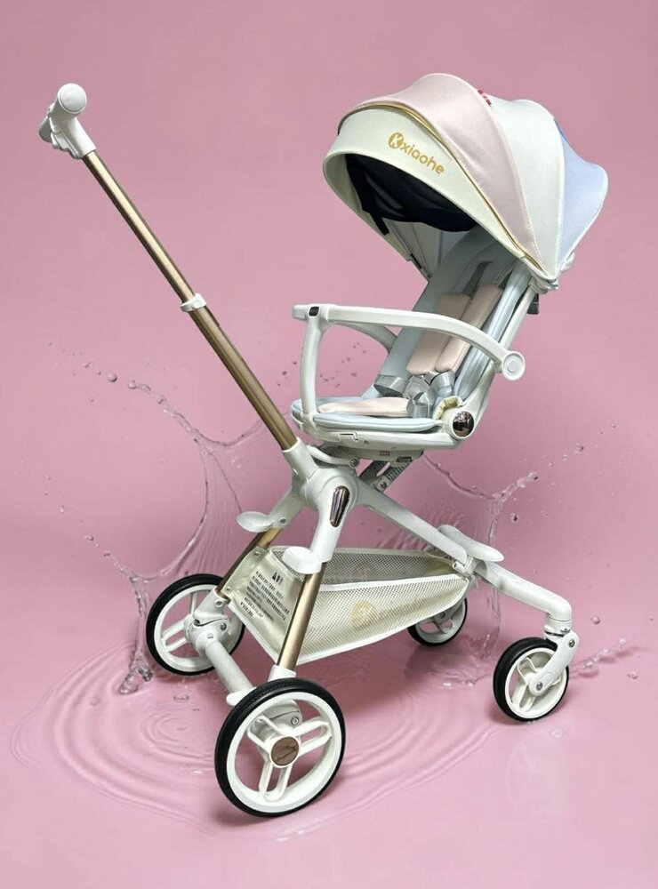 Kinderwagen Kxiaohe  K3 Buggy - Luxe, Lichtgewicht &amp; Inklapbare voor 6 maanden tot 4 Jaar - Wit blauw roze