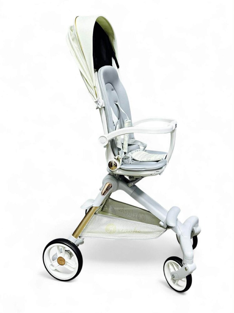 Kinderwagen Kxiaohe  K3 Buggy - Luxe, Lichtgewicht &amp; Inklapbare voor 0-3 Jaar Wit grijs