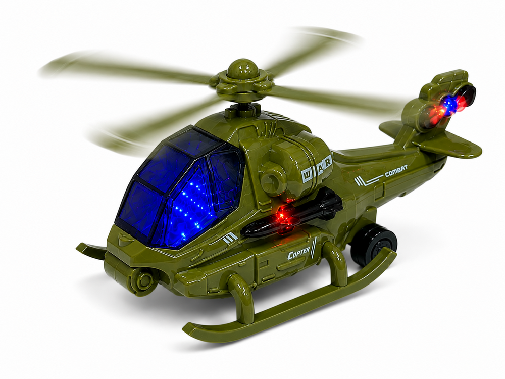 SWAT CHOPPER - gevechtshelikopter met draaiende propellers - geluid en licht - Bumb&amp;Go 