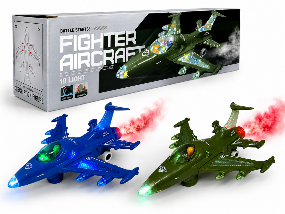 Fighter Aircraft - Straaljager met rookspray en Licht effecten - Zelf rijdend